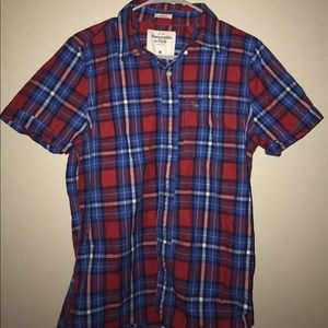 Abercrombie & Fitch Mens Plaid Short Sleeve Shirt